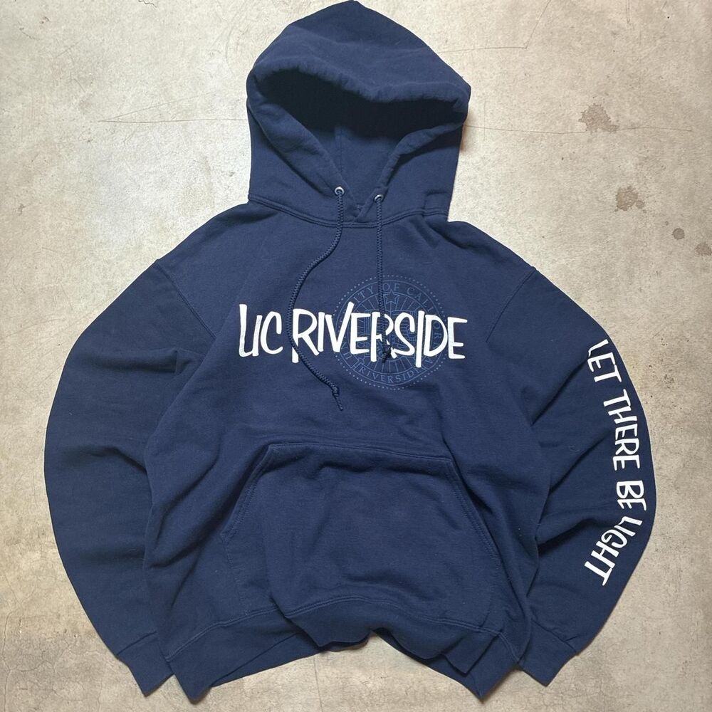 Unbranded Men's Navy and Blue Hoodie